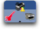 Printer icon alert icon