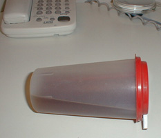 Rubbermaid sip-it cup on its side.