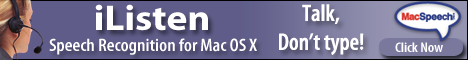 iListen Speech Recognition software banner.